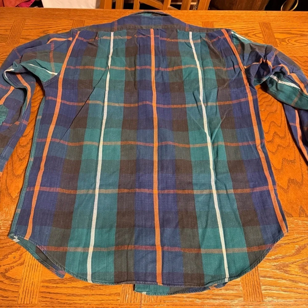 VTG Polo Ralph Lauren Plaid Long Sleeve Button Up Shirt Sz M Y2K 90s Style